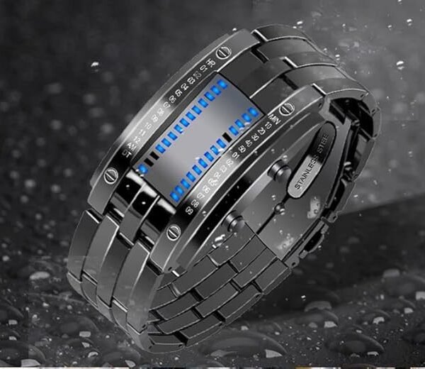 Reginald Digital Men's Watch (Silver Dial Silver Colored Strap)