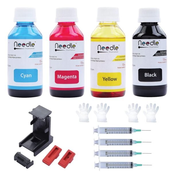 Needle 4x100gms Cartridge Refill Ink | Made in India | Compatible