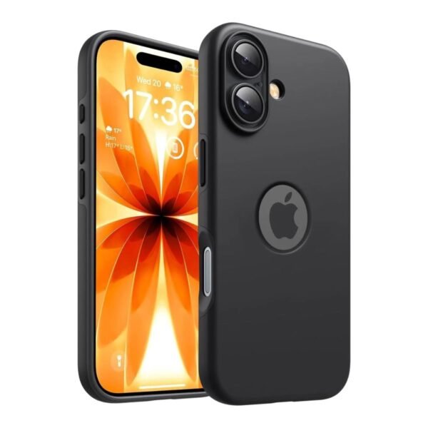 Elzzi Microfiber Logo Cut Cover Compatible for iPhone 17 Case Liquid Silicone
